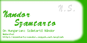 nandor szamtarto business card